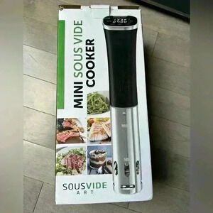 NEW! Sous Vide Art Mini Sous Vide Cooker with 30 Vacuum Bags and Recipe Cookbook